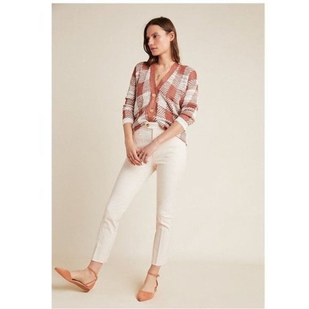 Anthropologie Essential Slim Stripe Trouser NWT 6P